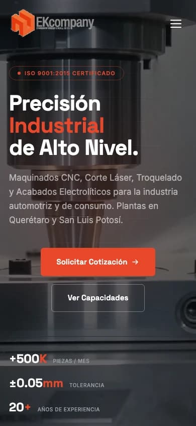 Sitio publicado de EKcompany