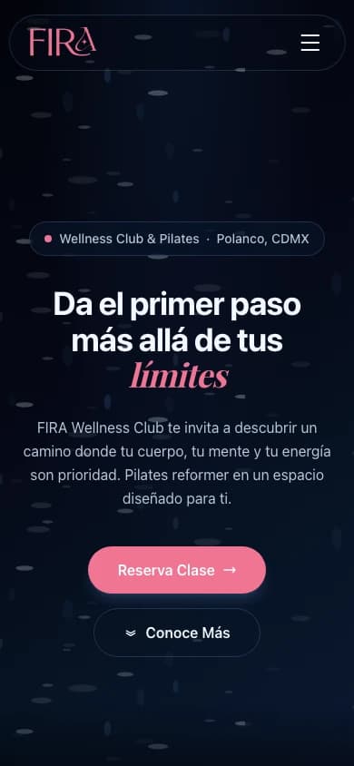 Sitio publicado de FIRA Wellness Club