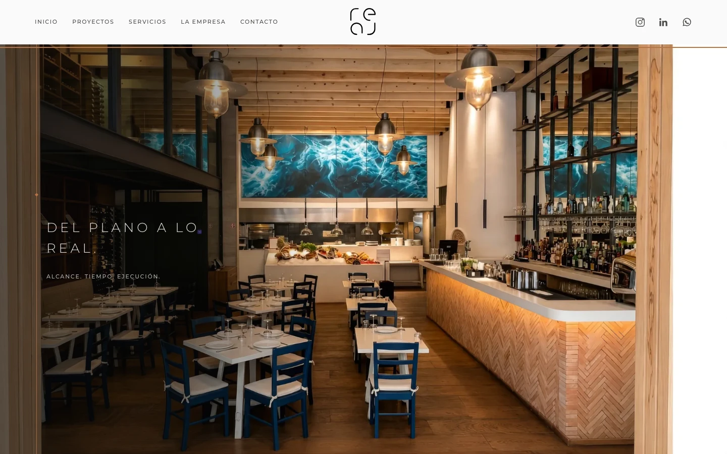 Captura del sitio publicado de Real Arq Studio en escritorio